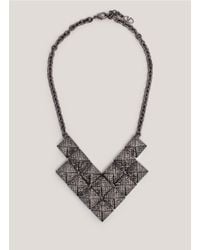 Valentino | Metallic Rockstud Crystal-Pavé Necklace | Lyst