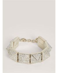 Valentino | Metallic Crystal-pave Rockstud Bracelet | Lyst