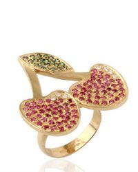 Carolina Bucci | Red Tropicalia Pavé Cherry Ring | Lyst