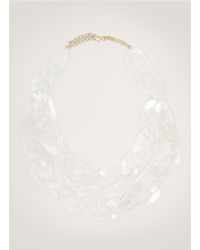 Kenneth Jay Lane | White Clear Acrylic Link-chain Necklace | Lyst