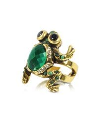 Alcozer & J | Green Brass and Emerald Frog Ring | Lyst