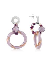Antica Murrina - Purple Bolero - Murano Glass Dangle Earrings - Lyst