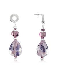 Antica Murrina - Purple Sideral Murano Glass Bead Earrings - Lyst