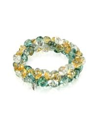 Antica Murrina - Gray Rubik - Murano Glass Drops Stretch Bracelet - Lyst