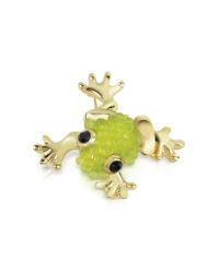 AZ Collection - Light Green Frog Brooch - Lyst