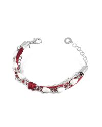 Daco Milano - White Agate Drops Multi-strand Sterling Silver Lace Bracelet - Lyst
