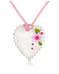 Dolci Gioie - Pink Sterling Silver White Heart Cake Necklace - Lyst
