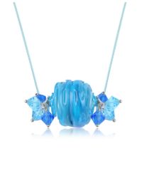 FORZIERI - Metallic Gomitoli - Murano Glass Round Pendant W/lace - Lyst