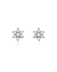 FORZIERI - Metallic 0.25 Ct Diamond Flower 18k Gold Earrings - Lyst