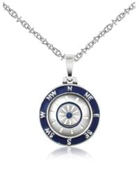 FORZIERI - Gray Stainless Steel Cardinal Points & Rudder Pendant Necklace for Men - Lyst