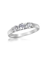 FORZIERI | Metallic 0.64 Ctw Diamond Three-stone 18k Gold Ring | Lyst