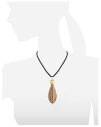 House of Murano - Old Venice Multicolor Oval Pendant With Lace - Lyst