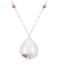 House of Murano - Metallic Round Murano Glass Pendant Necklace - Lyst