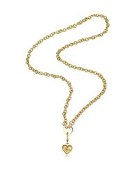 Juicy Couture - Metallic Chunky Link Heart Catcher Necklace - Lyst