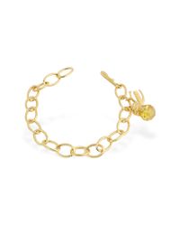 Just Cavalli | Metallic Boule Citrine Cubic Zirconia Charm Bracelet | Lyst