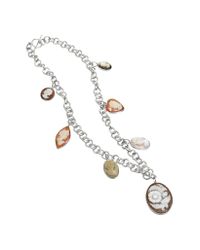 Mia & Beverly | Metallic Cameo Charm Necklace | Lyst