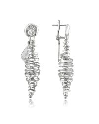 Orlando Orlandini - Galaxy - 18k White Gold Drop Earrings - Lyst