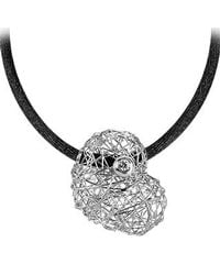 Orlando Orlandini | Arianna - 18k White Gold Heart Pendant W/diamond | Lyst