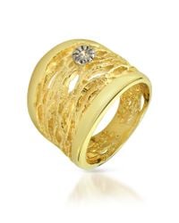 Orlando Orlandini | Diamond Open-work 18k Yellow Gold Band Ring | Lyst