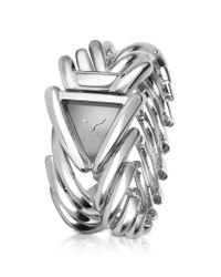Roberto Cavalli | Metallic Spike - Stainless Steel Dress Bracelet Watch | Lyst