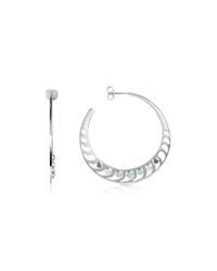 Sho London - Metallic Mari Rush Sterling Silver Hoop Earrings - Lyst