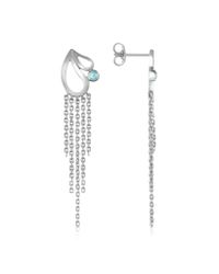 Sho London - Mari Splash Fringe Earrings W/ Blue Topaz - Lyst