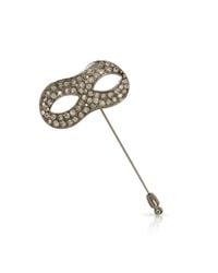 Sonia Rykiel | Metallic Smoked Crystal Brooch | Lyst