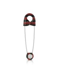 Sonia Rykiel - Metallic Striped Safety Pin Brooch - Lyst