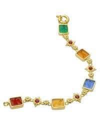 Tagliamonte - Metallic Classics Collection - 18k Gold And Ruby Link Bracelet - Lyst