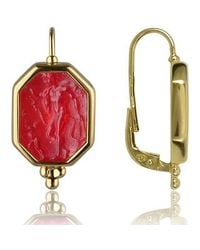 Tagliamonte - Classics Collection - Red 18k Gold Drop Earrings - Lyst