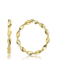 FORZIERI | Metallic Large Twisting 18k Yellow Gold Hoop Earrings | Lyst