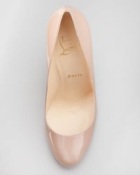 Christian louboutin Neofilo Patent Roundtoe Red Sole Pump Nude in ...  