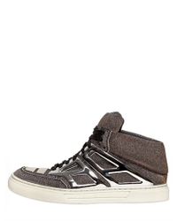 Alejandro Ingelmo Metallic Glitter Tech Fabric Sneakers for men