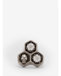 Alexander McQueen | Metallic Honeycomb Skull Ring | Lyst