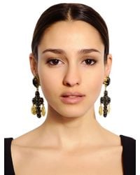 Dolce & Gabbana | Black Cross Clip Earrings | Lyst