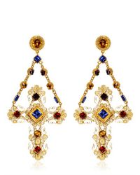 Dolce & Gabbana | Metallic Cross Clip Earrings | Lyst