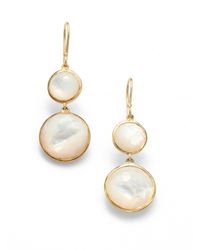 Ippolita | Metallic Lollipop Mother-of-pearl & 18k Yellow Gold Double-drop Earrings | Lyst