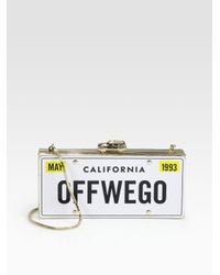 kate spade new york | White Road Trip License Plate Box Clutch Bag | Lyst