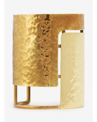 Lanvin | Metallic Hammered Gold-tone Cuff | Lyst