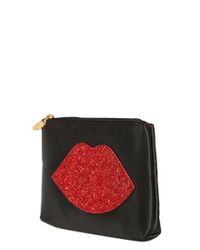 lulu guinness red lips coin purse