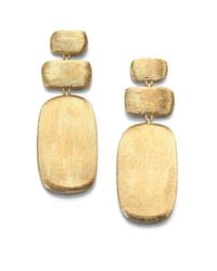 Marco Bicego | Metallic Murano 18k Yellow Gold Rectangle Triple-drop Earrings | Lyst