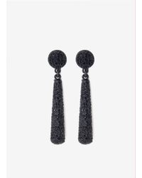 St. John | Black Crystal Drop Earrings | Lyst