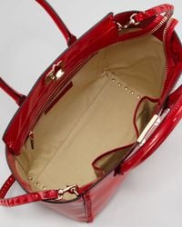 valentino rockstud tote red