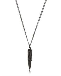 Akillis Black Ak Mat Diamond Pendant for men