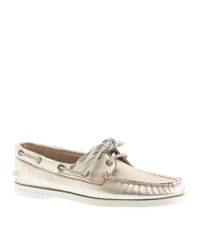 J.Crew | Sperry Topsider Authentic Original 2eye Metallic Boat Shoes | Lyst