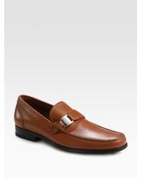Ferragamo | Brown Bravo Side Vara Moccasins for Men | Lyst