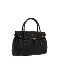 kate spade new york | Black Leslie Foldover Top Handle Bag | Lyst