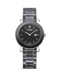 Fendi | Gray Ceramic & Stainless Steel Bracelet Watch/Black | Lyst