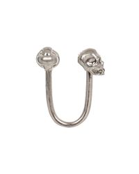 Alexander McQueen | Metallic Knotted Skull Key Ring | Lyst