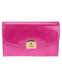 Sergio rossi Clutch with Wrist Strap in Pink | Lyst